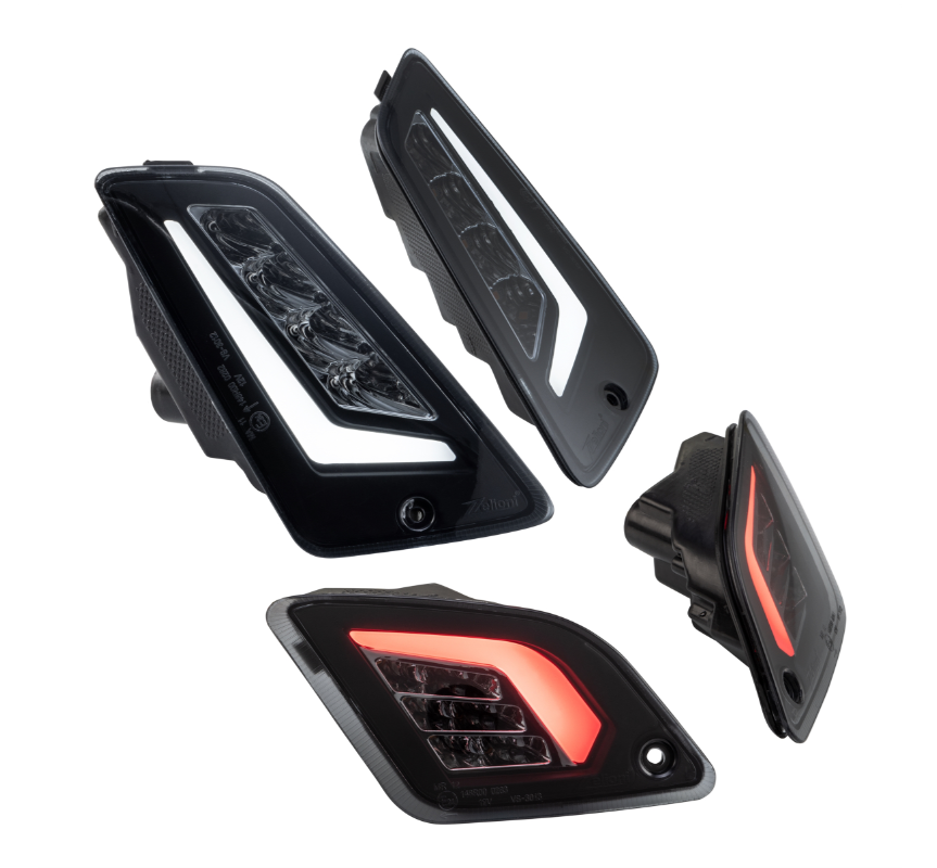 Kit indicatori di direzione ZELIONI anteriore e posteriore per Vespa GTS/GTS Super/GTV 125-300cc, colorati