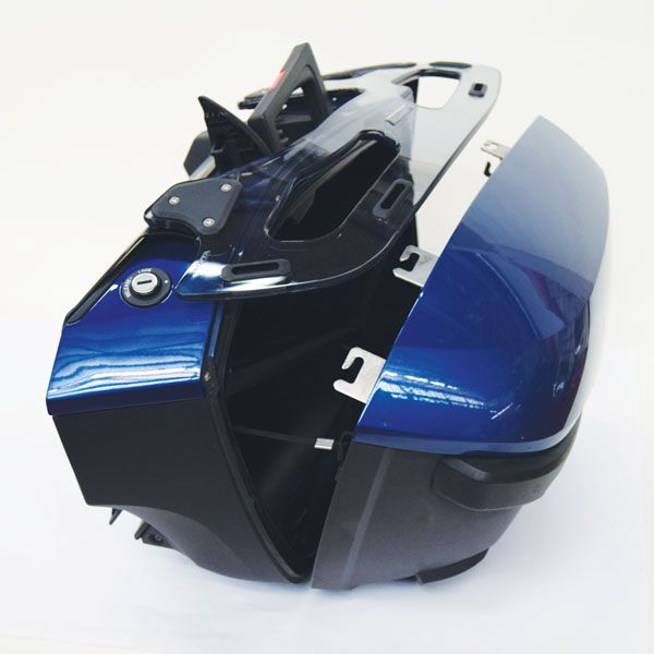 Portapacchi per valigia laterale BMW K 1600 GT/GTL, R 1250 RT, R 1200 RT PMMA, trasparente