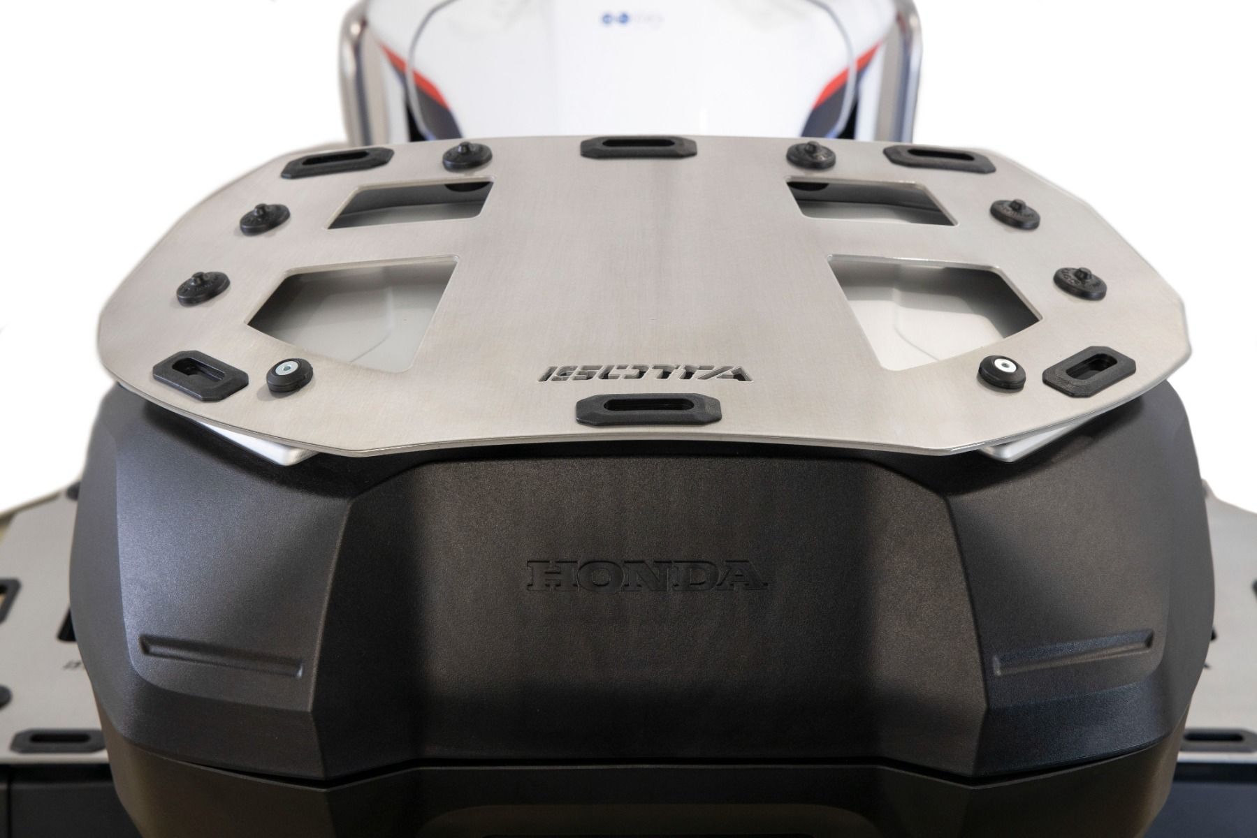 Portapacchi per bauletto Honda XL 750 Transalp /NT 1100 /ADV 750 /NC 750 X, alluminio, spazzolato e lucidato