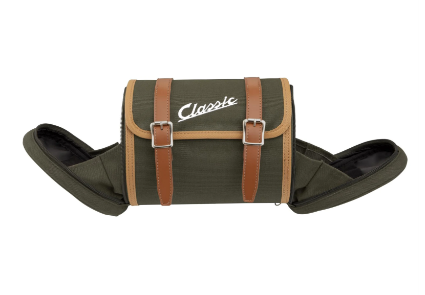 Borsa "Classic" portapacchi/portasozi posteriore per Vespa, tela, oliva