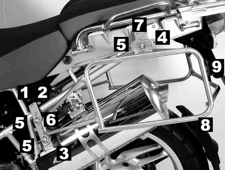 Portavaligie laterale Lock-it nero per BMW R 1200 GS Adventure (06-13) Hepco & Becker