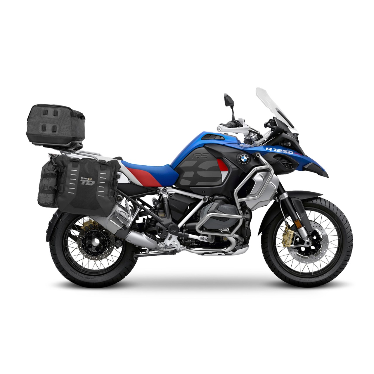 Portapacchi laterali Shad con sistema 3P, verniciati di nero, per BMW R 1200 GS / R 1250 GS / R 1250 GS Adventure