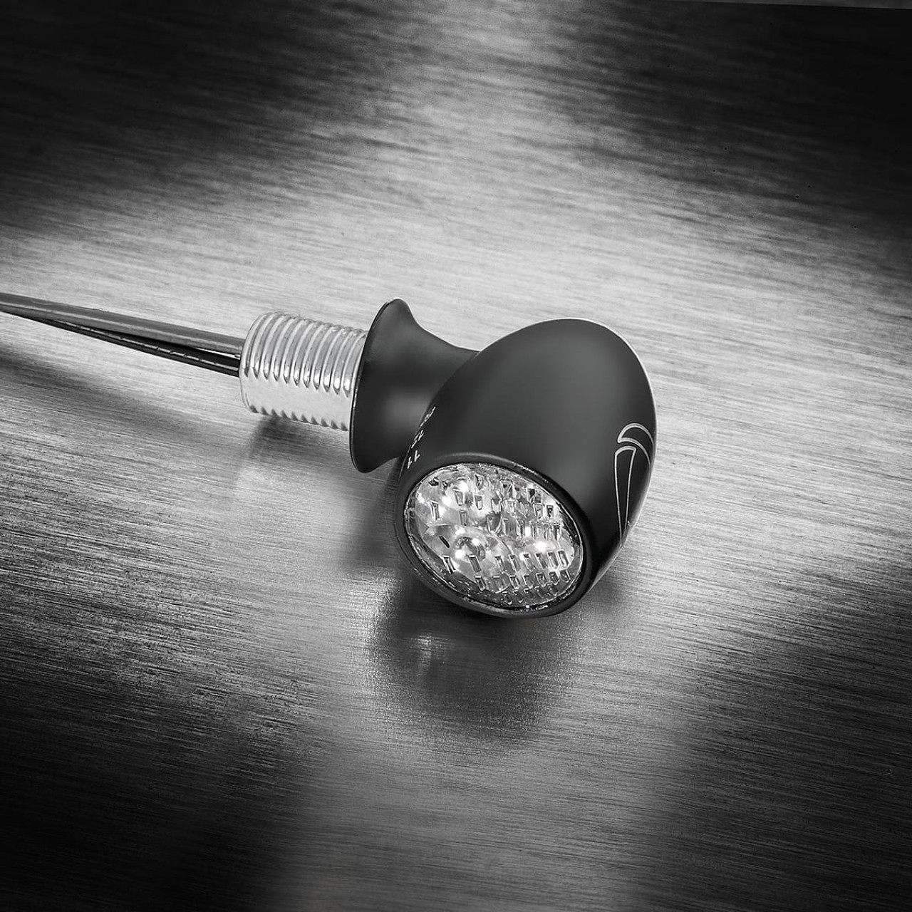 Indicatore di direzione Kellermann, luce posteriore e freno, Atto DF, acciaio, LED, HL/HR 12 V, nero opaco