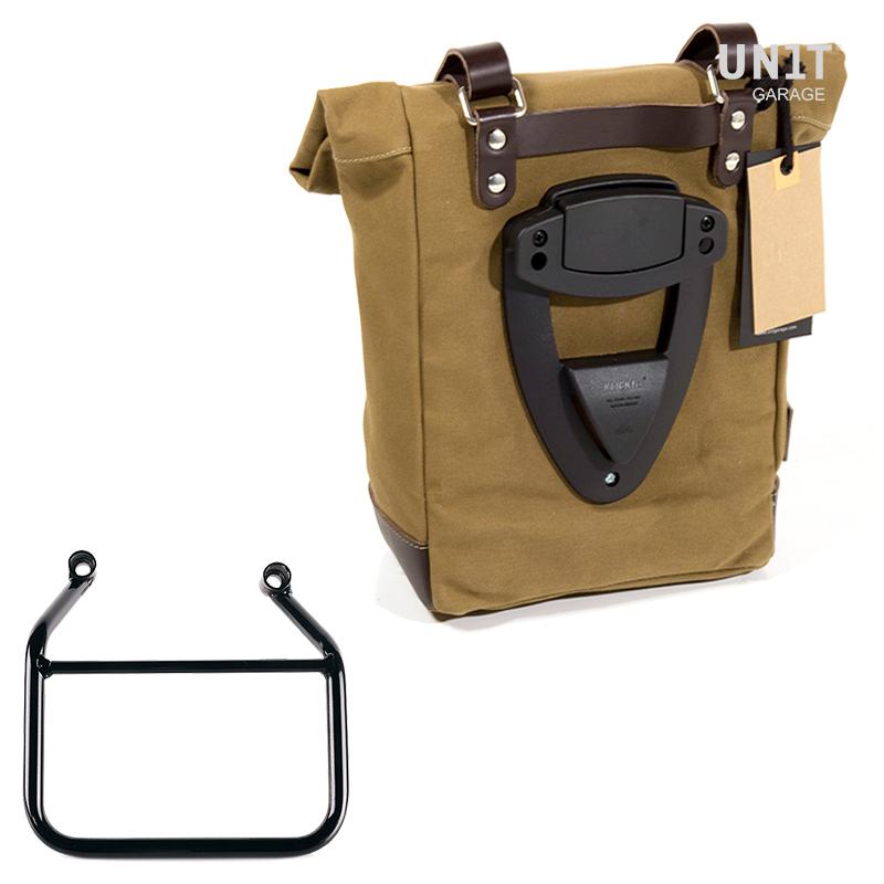 Borsa laterale in tela sinistra 10L-14L + telaio Triumph Scrambler 400 X - Beige/Brown