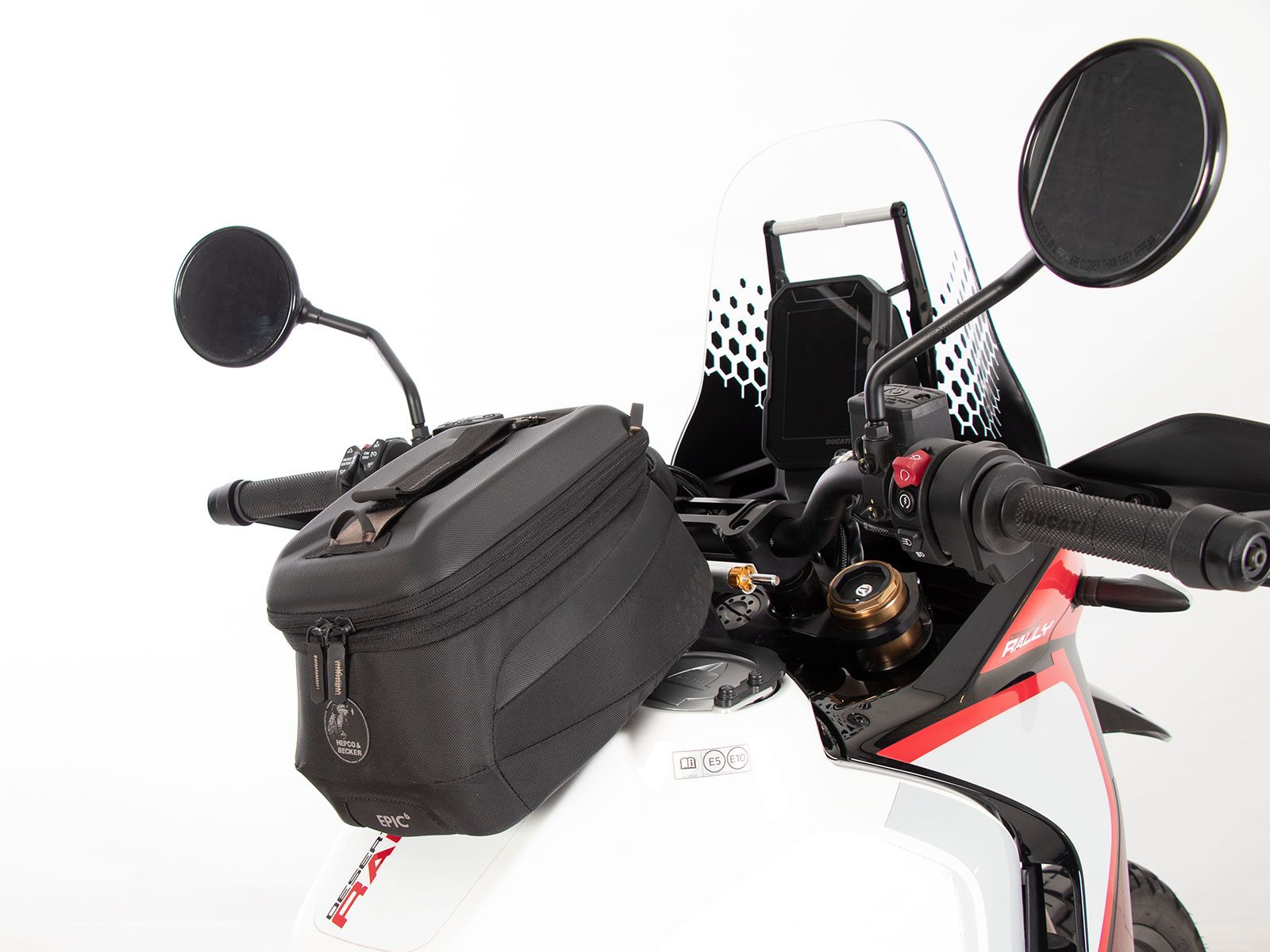 Anello serbatoio di base con blocco borsa serbatoio per Ducati DesertX (22-) Hepco & Becker
