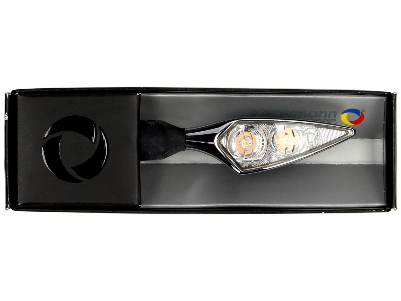 Indicatore Kellermann, Rhombus Extreme, alluminio, LED, VL/HR, 12 V, cromo lucido, M8x20, omologazione E
