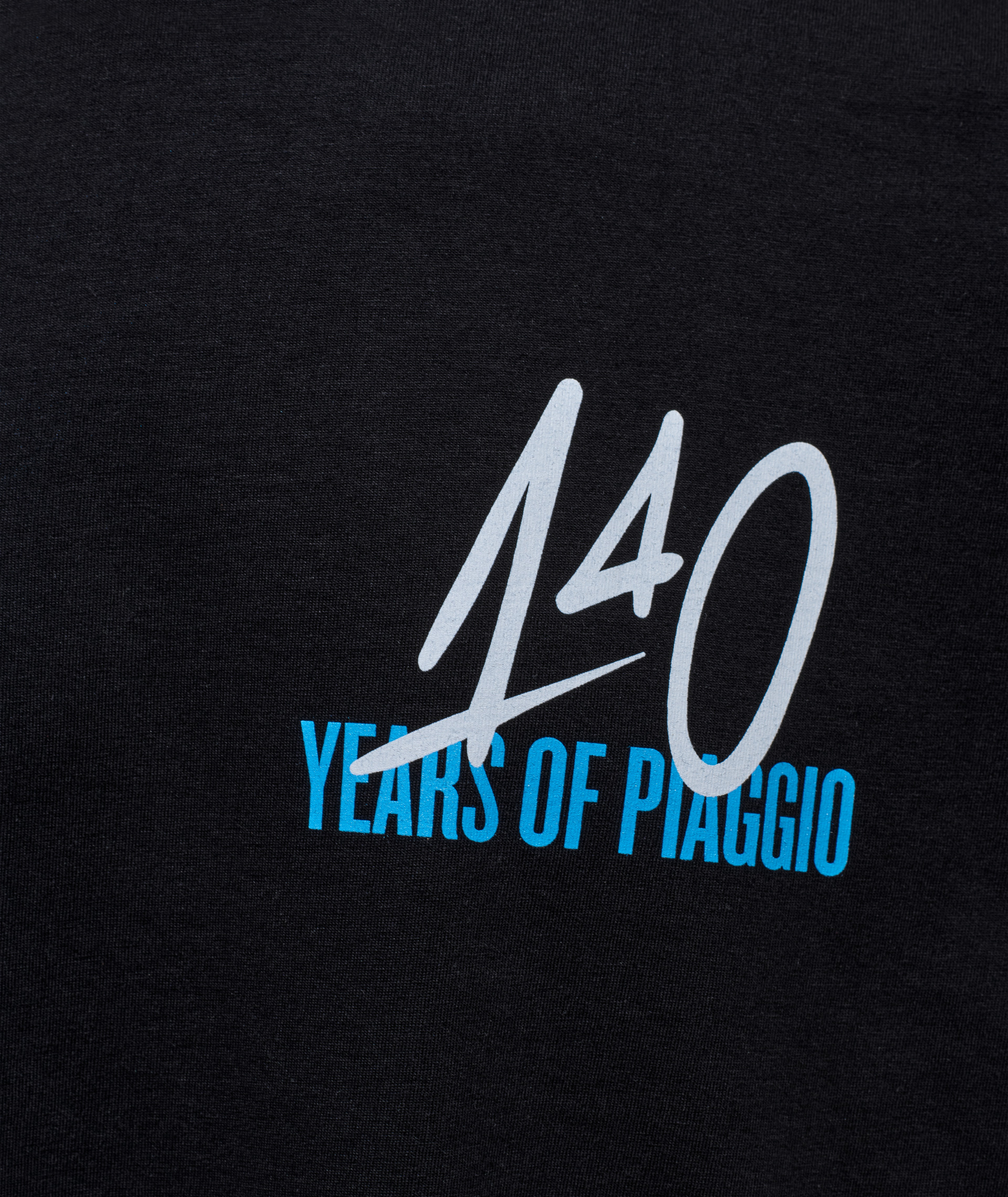 Maglietta Vespa "140 anni Piaggio" nero blu