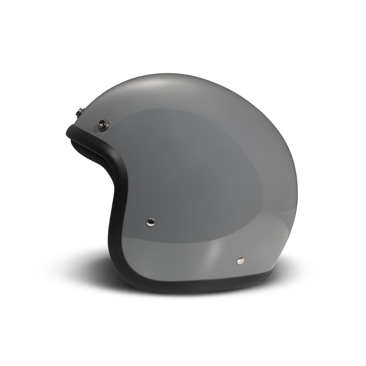 Casco jet DMD Retro, grigio, lucido, Crayon Grey, fibra di vetro, ECE 22.06