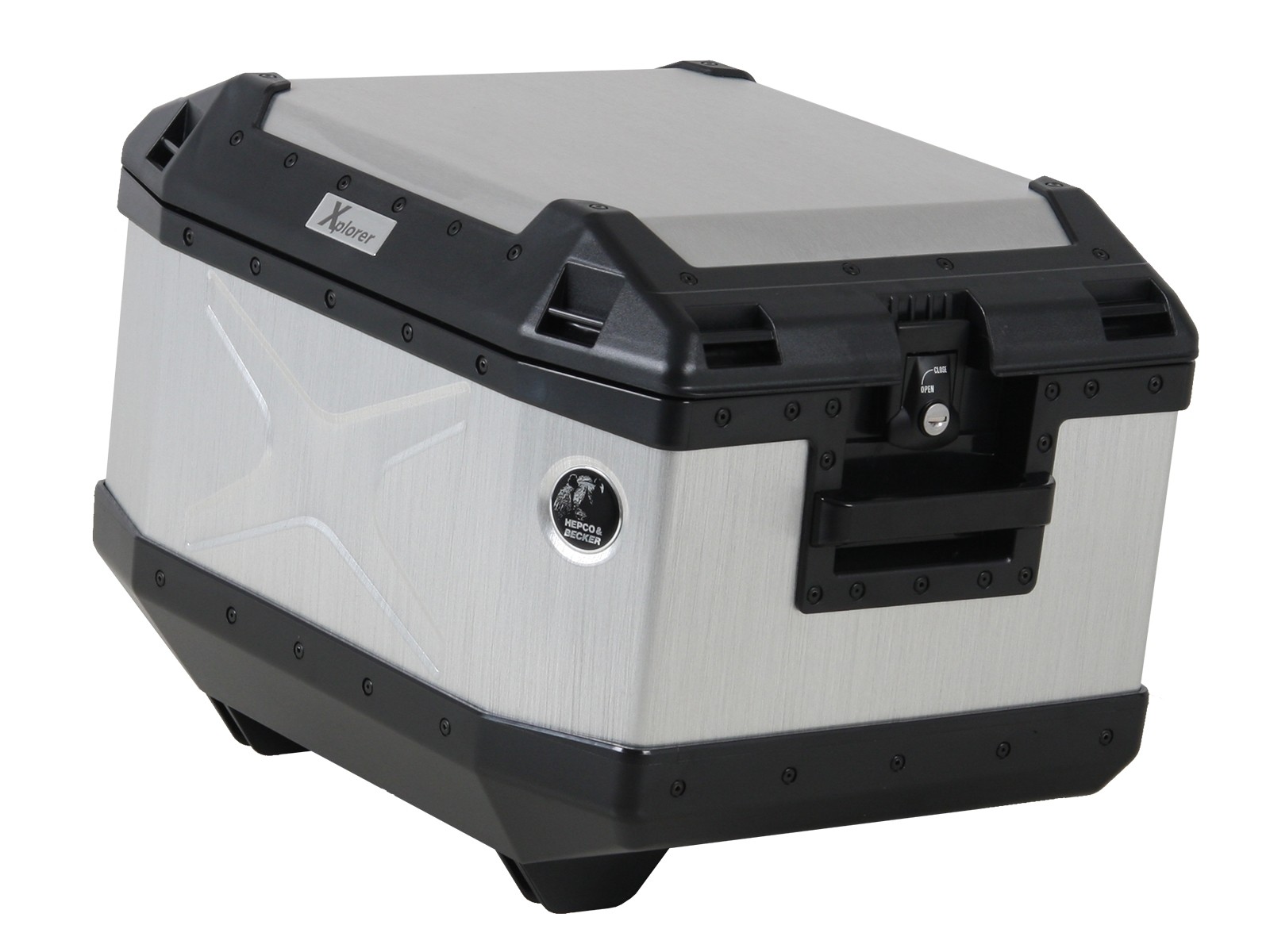 Topcase in alluminio Xplorer 45 argento Hepco & Becker
