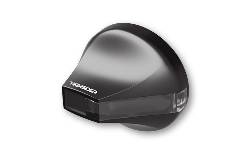 HIGHSIDER Pro Flight LED indicatore di direzione manubrio nero / lente grigio fumo (coppia), anteriore