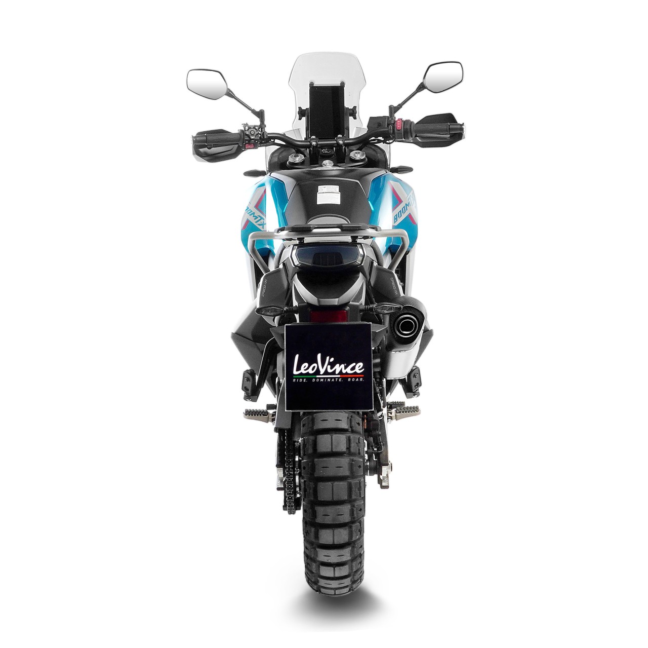 Silenziatore LeoVince LV-14 Titanium Slip On in titanio argento per CF Moto / Husqvarna / KTM