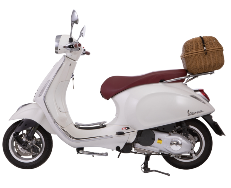 Cestino portabagagli Classic con portapacchi per Vespa Primavera/​Sprint 50-150ccm, marrone