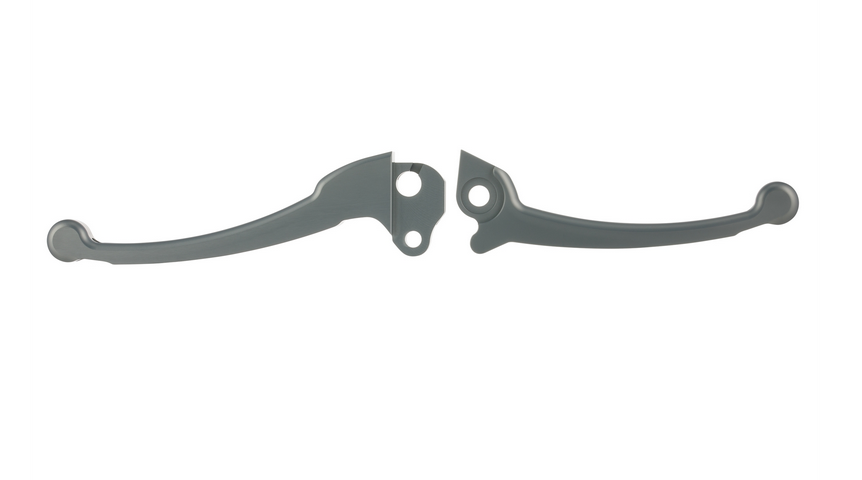 Set di leve sportive frizione/freno per Vespa PX 125-200ccm, HBZ Grimeca, destra/sinistra, grigio opaco
