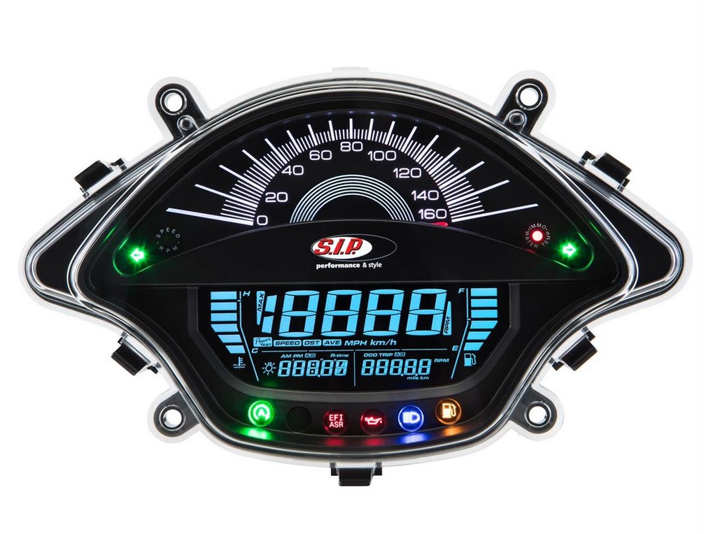 Contagiri / tachimetro per Vespa GTS/GTS Super 300cc FL ('14-), nero