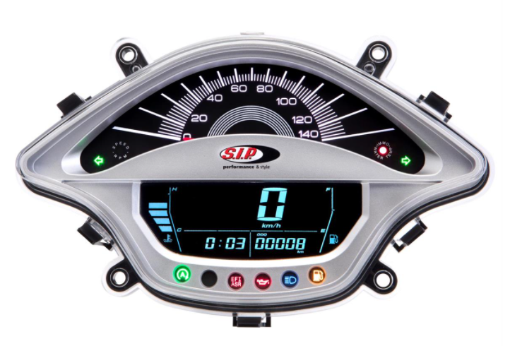 Contagiri/tachimetro per Vespa Primavera/Sprint 50-150cc 2T/4T AC, argento