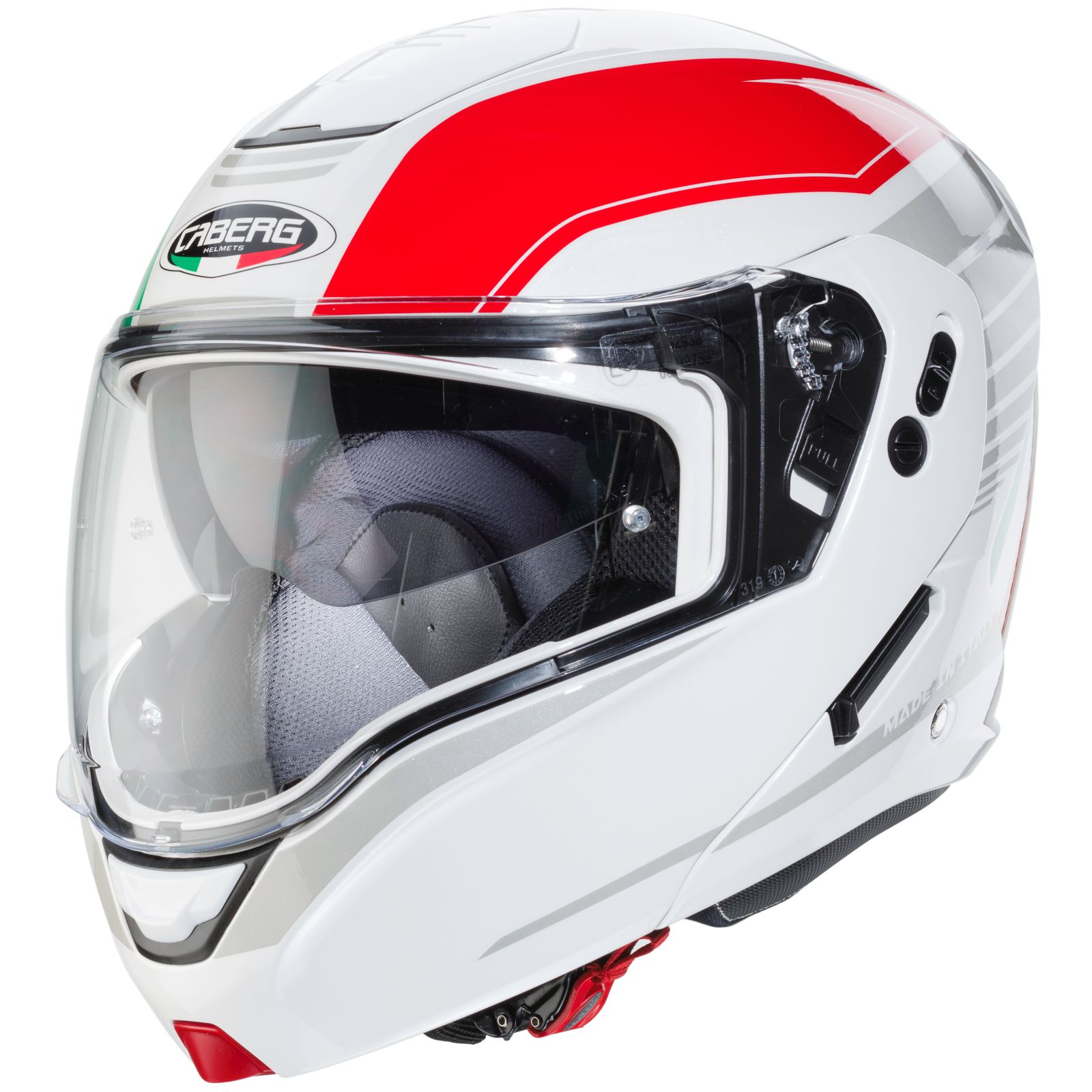 Caberg Casco Horus Tribute, bianco/rosso-verde