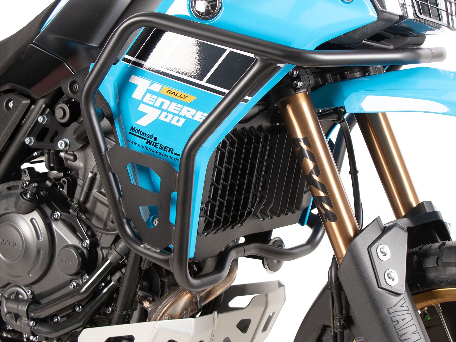 Barra di protezione serbatoio "Solid" nera per Yamaha Ténéré 700 Rally (25-) Hepco & Becker