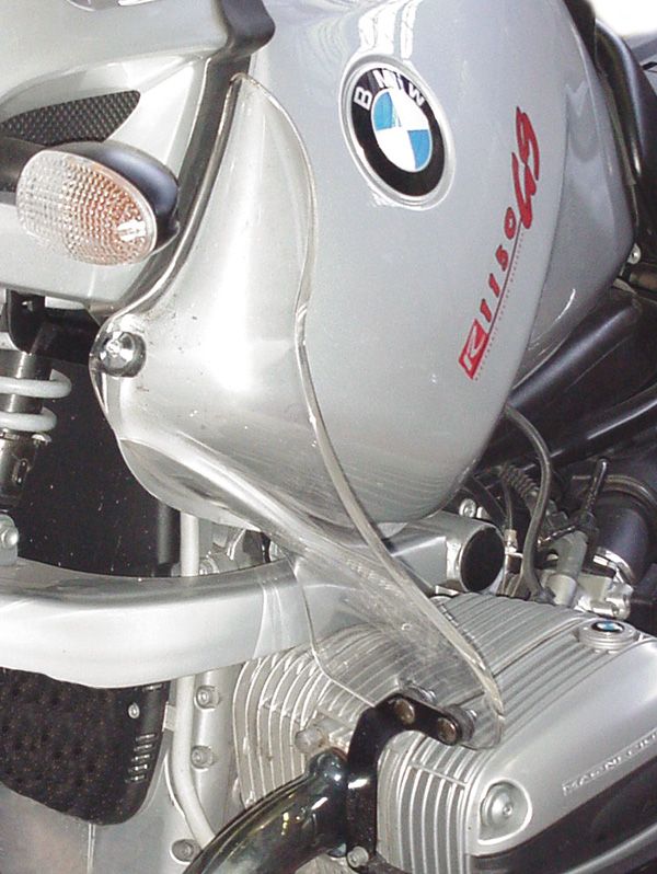 Paragambe per BMW R 1150 GS (00-03), coppia, grigio fumo