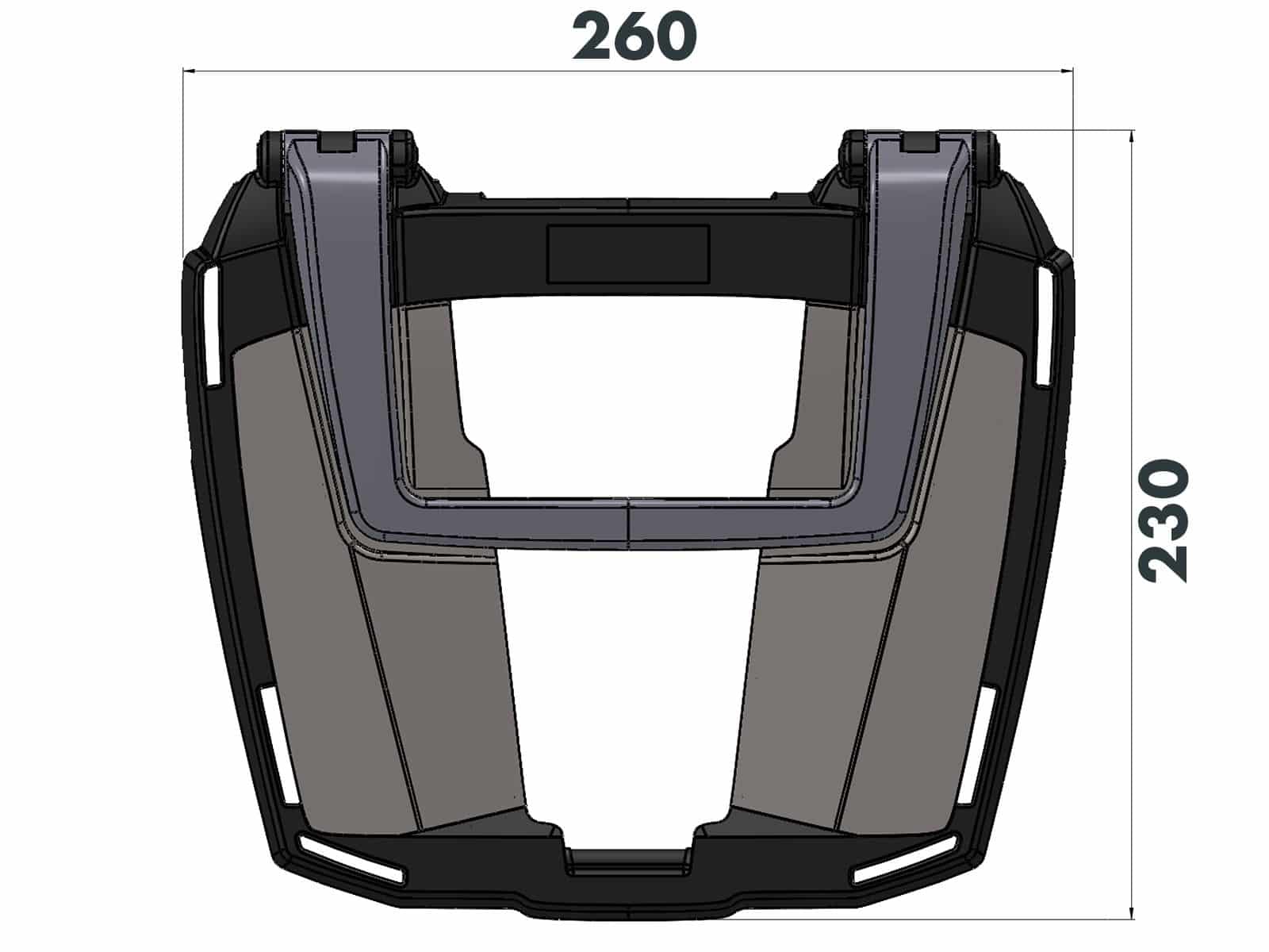 Porta bauletto Easyrack nero per BMW C 400 GT (19-24) Hepco & Becker