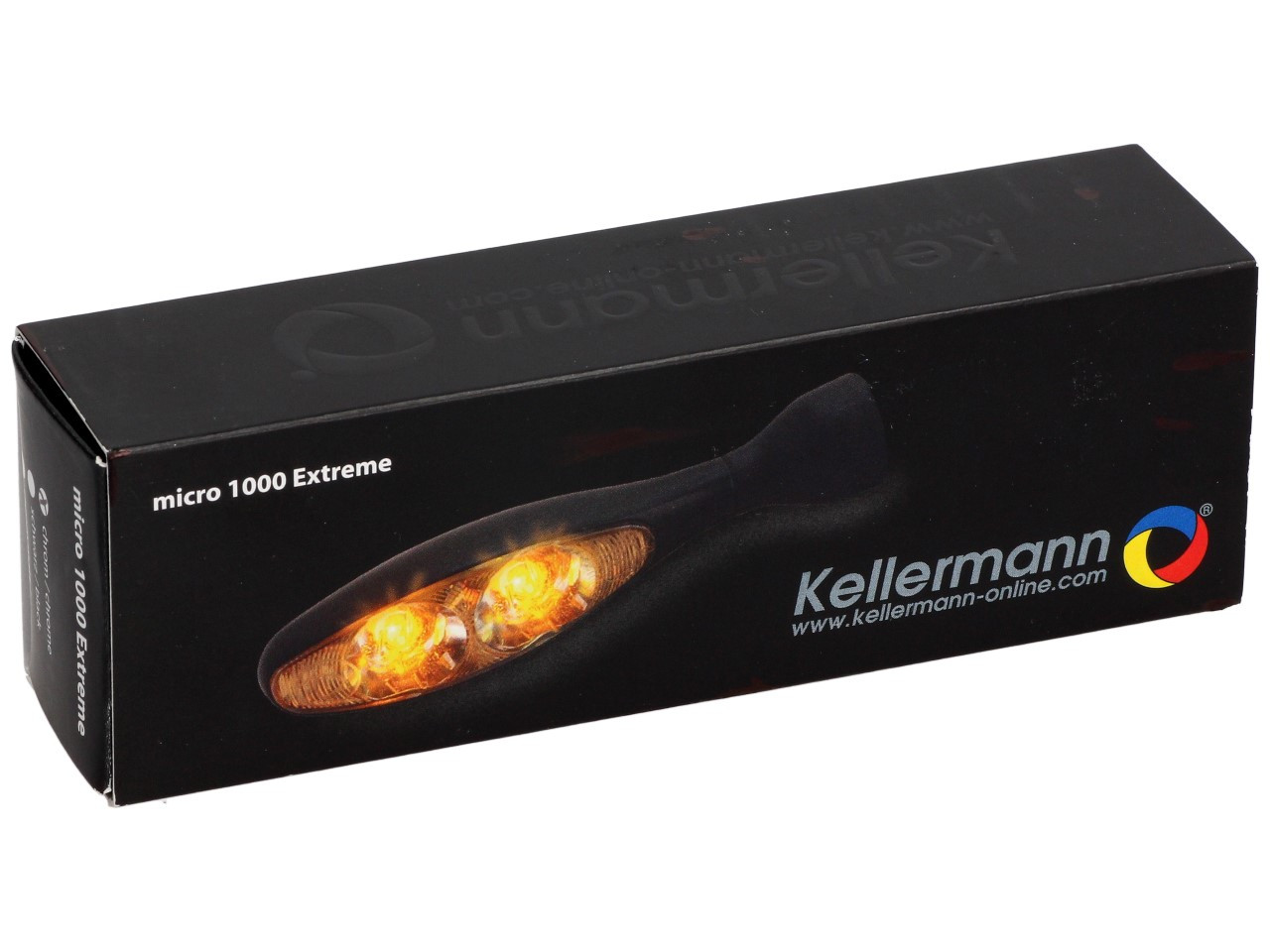 Indicatore Kellermann, Micro 1000 Extreme, acciaio, LED, V/H, L/R, 12 V, cromo lucido, M8x20