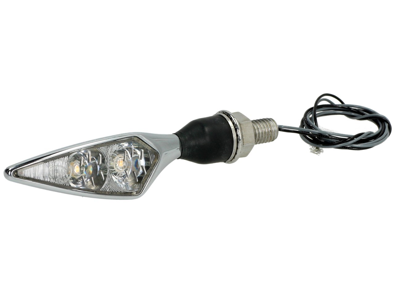 Indicatore Kellermann, Rhombus Extreme, acciaio, LED, VR/HL, 12 V, cromo lucido, M8x20, omologato E