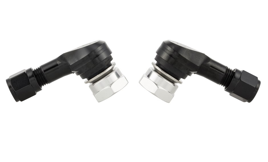 Inserto valvola per pneumatici/cerchi tubeless 80°, anodizzato nero