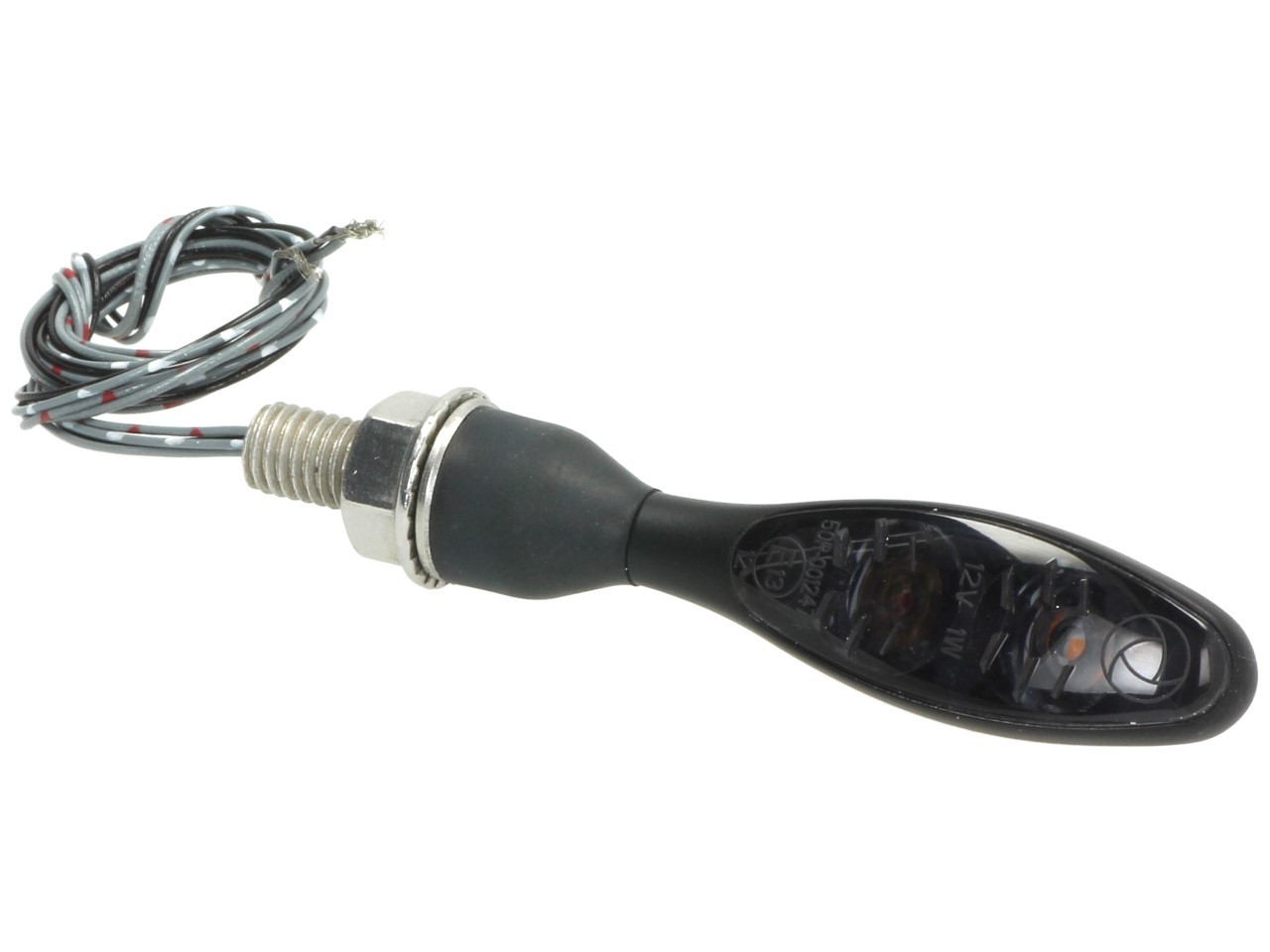 Indicatore di direzione Kellermann, luce posteriore e freno, Micro 1000 DF Dark, acciaio, LED, HL/HR, 12 V, nero opaco