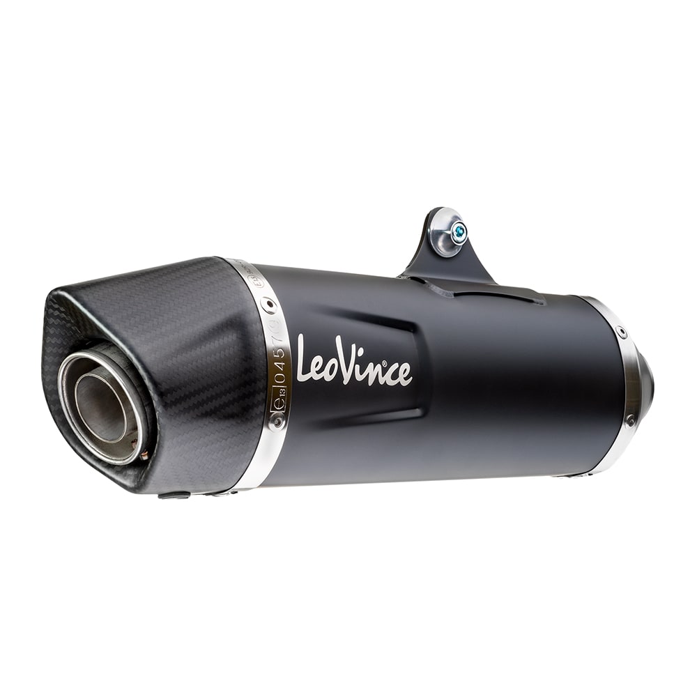 LeoVince sistema completo Nero per Yamaha GPD 125 N-Max, acciaio inox nero, Euro4, omologazione E