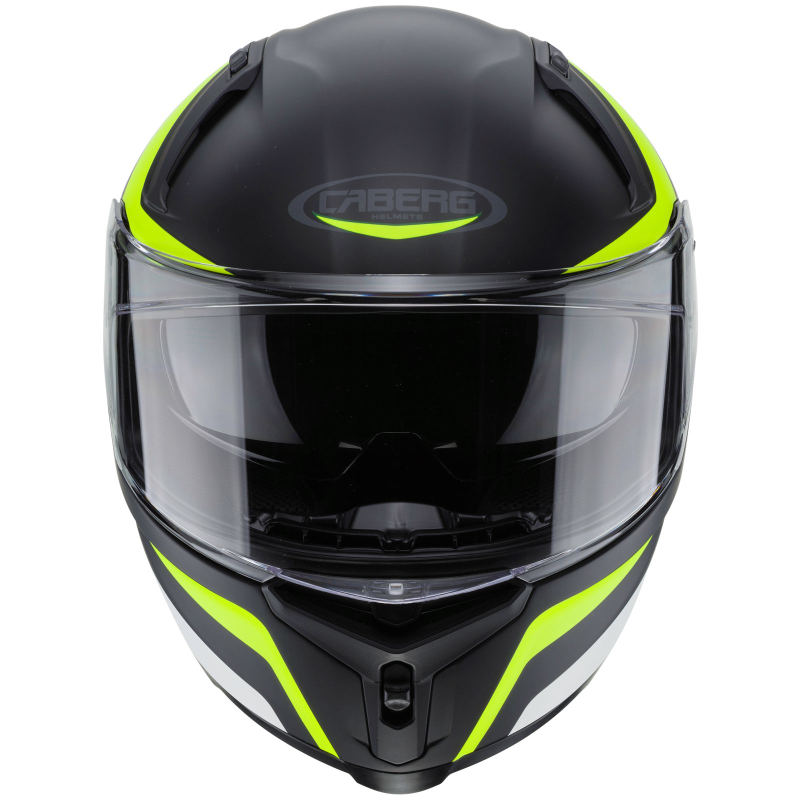 Caberg Casco Avalon Blast, nero opaco/bianco-fluo-giallo