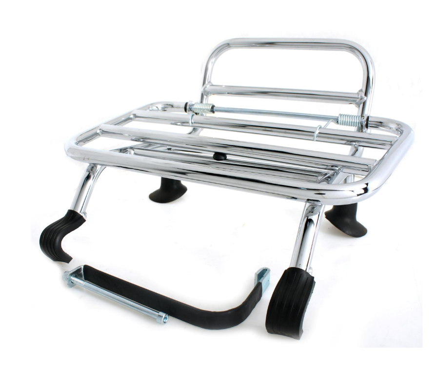 Portapacchi anteriore per Vespa GTS/GTS Super/GTV/GT 60/GT/GT L 125-300cc, pieghevole, cromato
