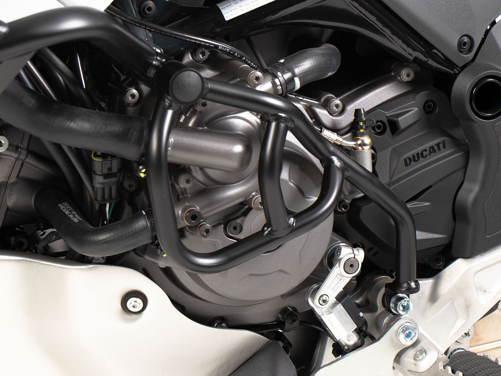 Barra aggiuntiva nera, unilaterale sinistra per Ducati Desert X Rally (24-) Hepco & Becker