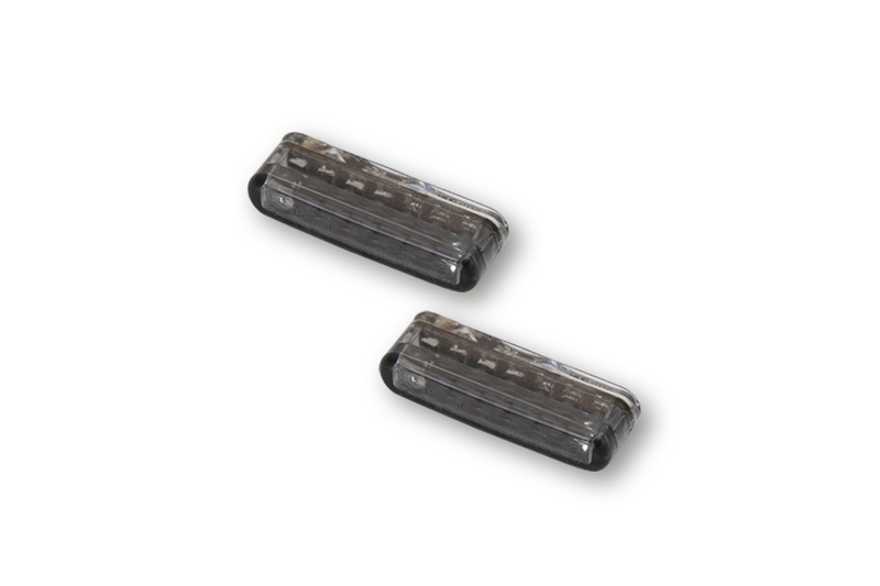 HIGHSIDER Smart Shorty LED 3in1 modulo indicatore di direzione/luce posteriore combinato lente grigio fumo (coppia), posteriore