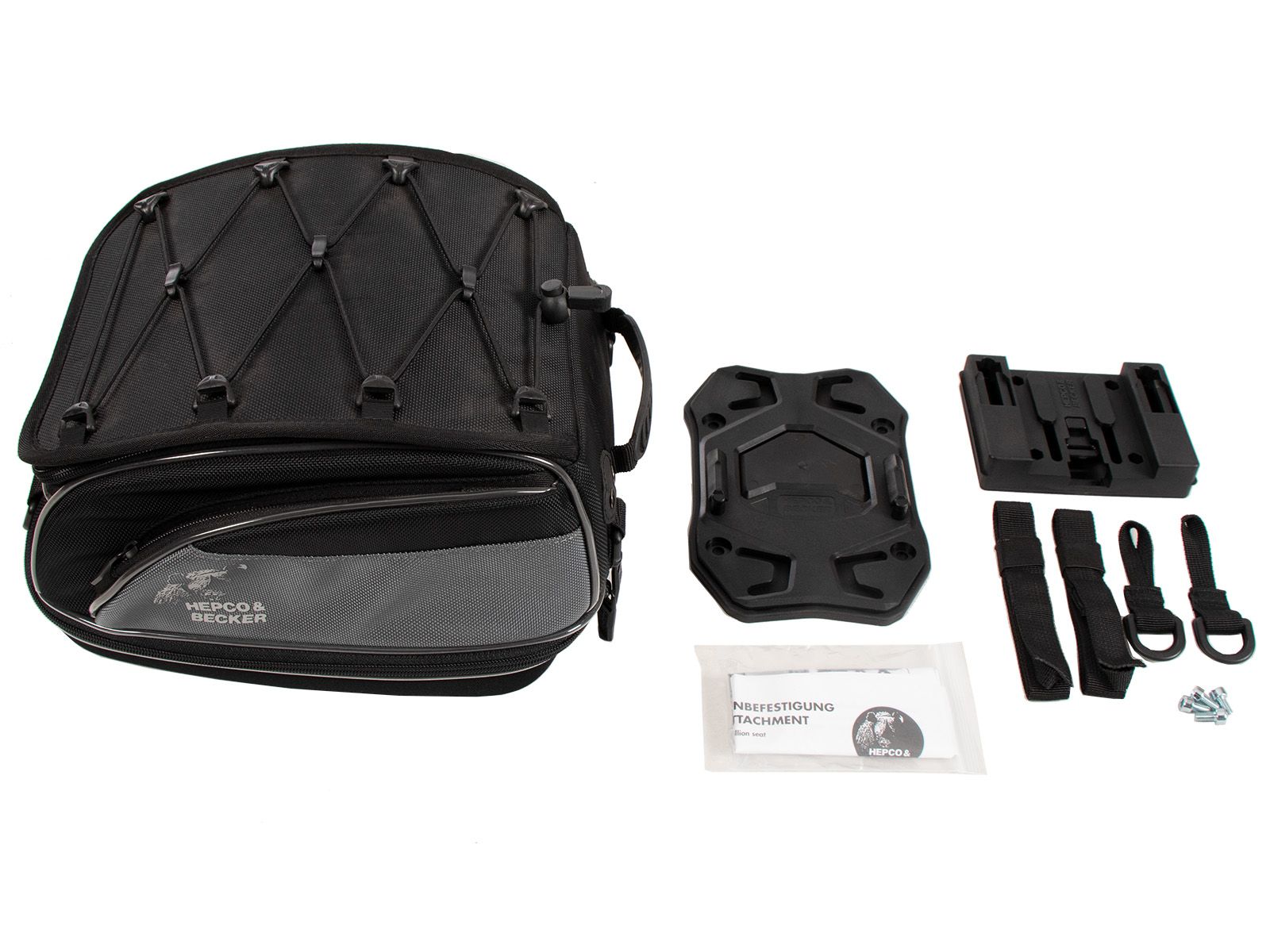 Borsa posteriore Street nera incl. cuscino Basic Hepco & Becker