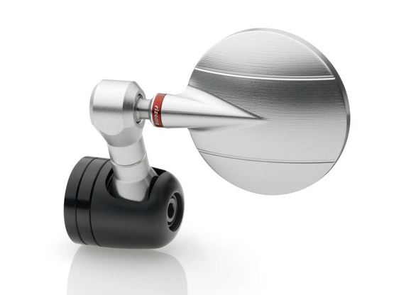 Specchietto per manubrio RIZOMA "SPY-R" Ø 57 mm destro o sinistro per Vespa, anodizzato nero/argento