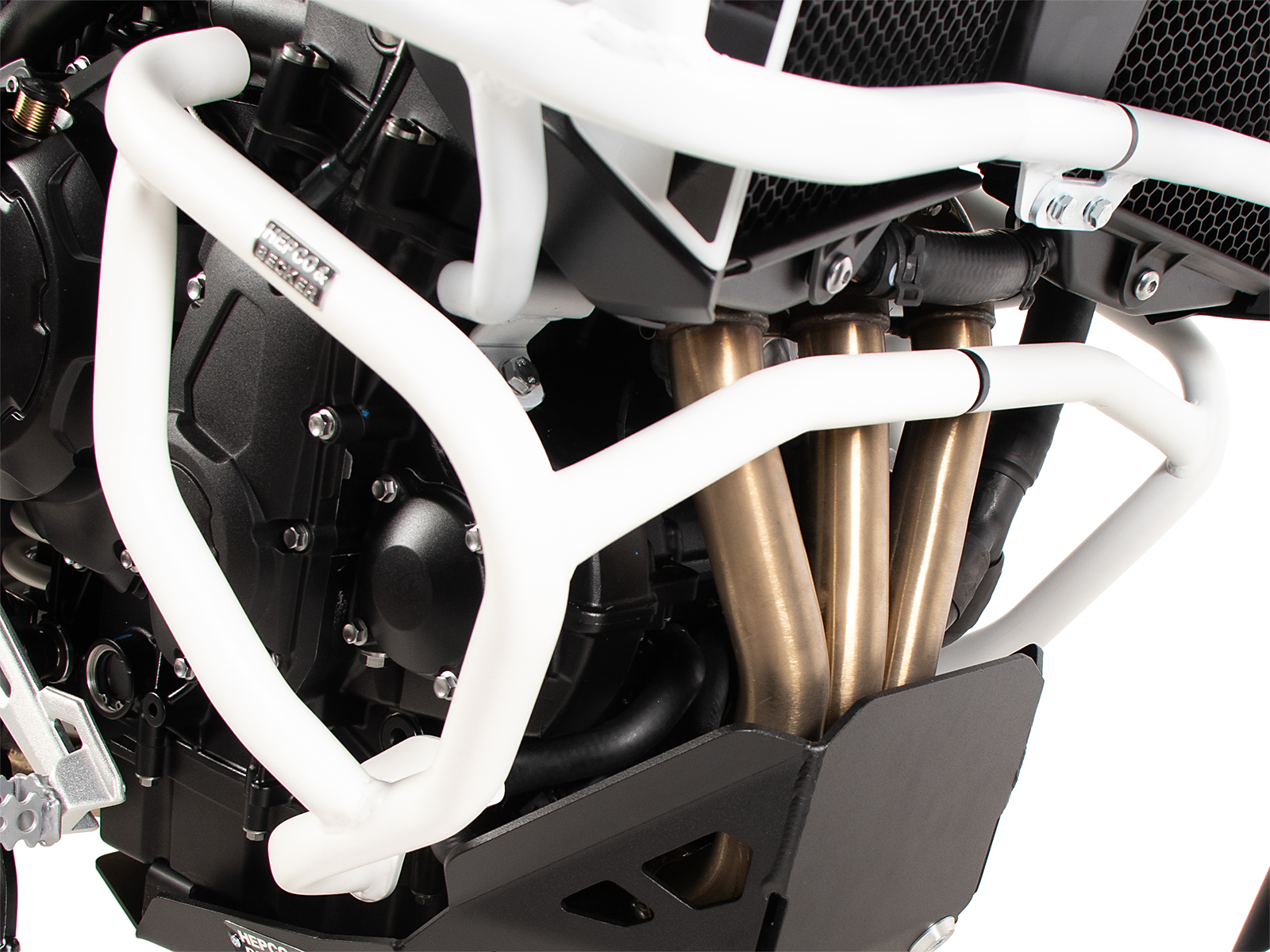 Protezione motore bianca per Triumph Tiger 900 GT / Pro (24-) Hepco & Becker