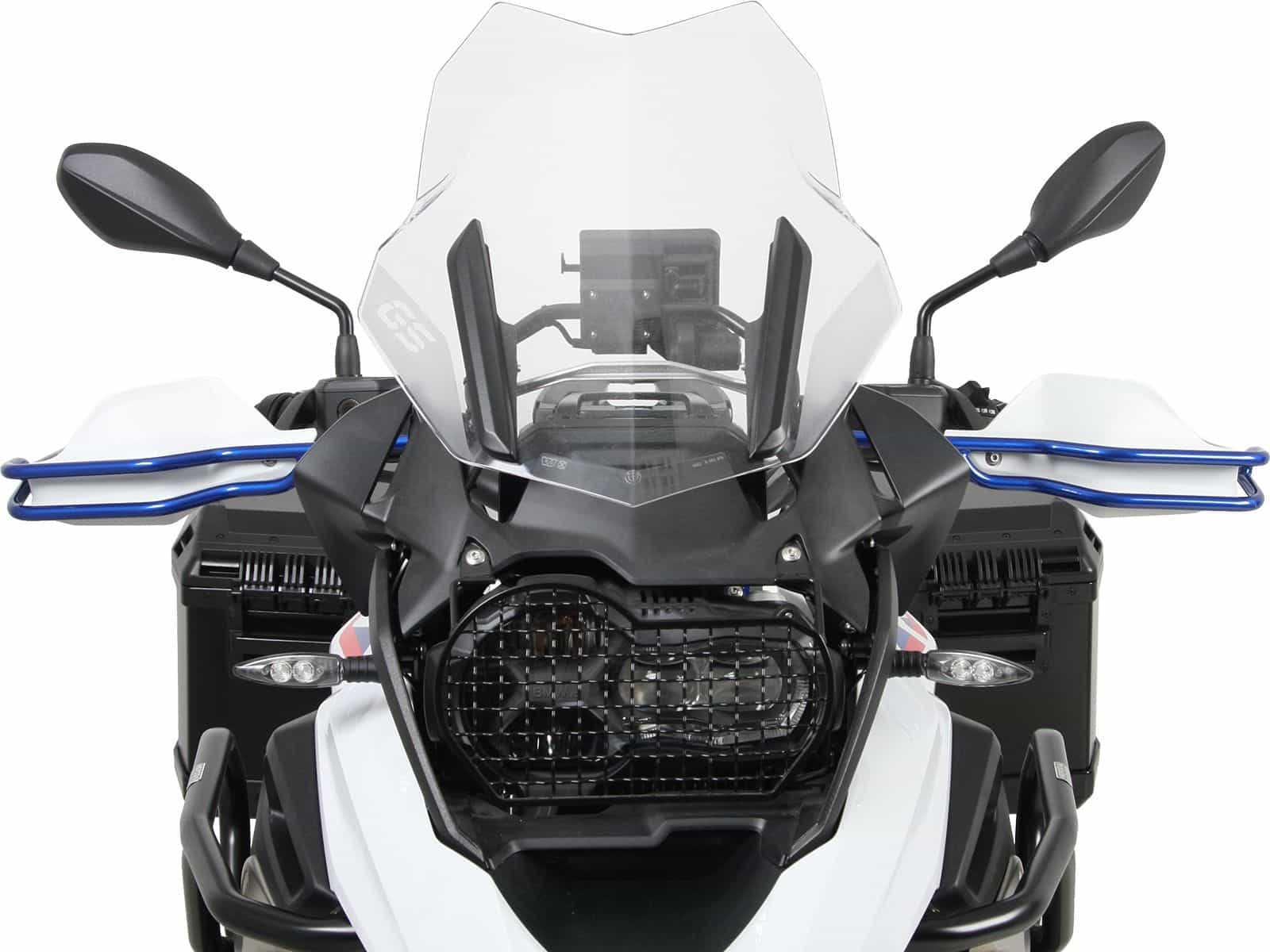 Protezione maniglia blu metallizzato per BMW R 1200 GS Adventure (14-18) Hepco & Becker
