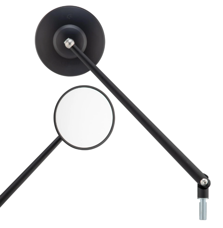 Specchio standard per Vespa, filettatura destra, nero opaco