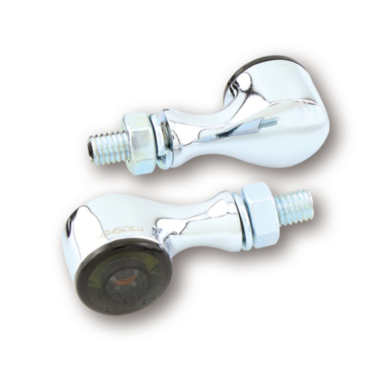 HIGHSIDER pro Apollo Classic Indicatore di direzione/luce di posizione a LED cromato/tinta 2in1, omologato E (coppia)