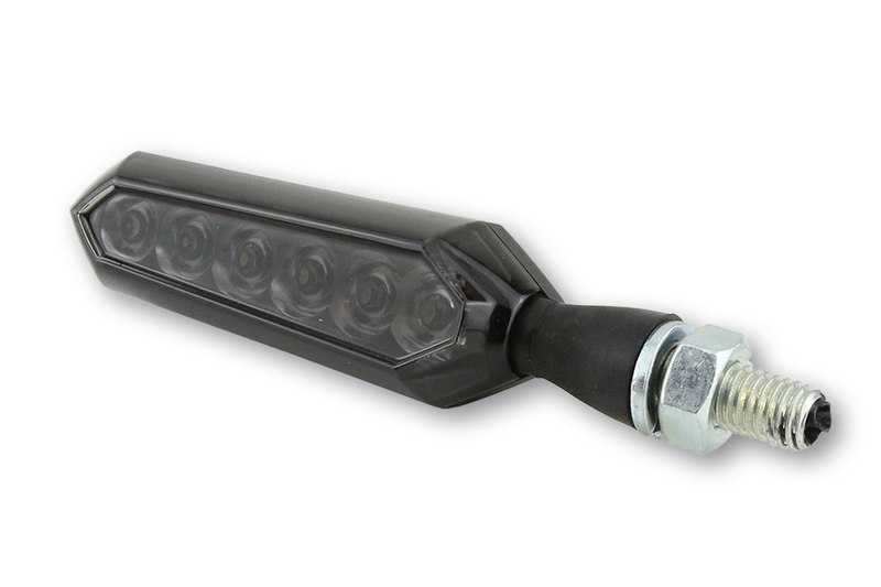 HIGHSIDER Smart Sora LED indicatore di sequenza alloggiamento nero / lente grigio fumo (coppia), anteriore e posteriore