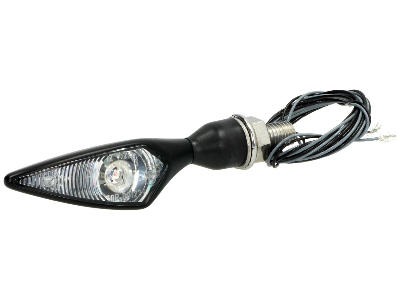 Indicatore Kellermann, rombo, acciaio, LED, VR/HL, 12 V, nero satinato, M8x20, omologato E