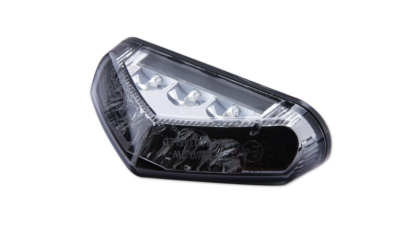 HIGHSIDER luce posteriore intelligente a LED nera omologata E (1 pezzo)
