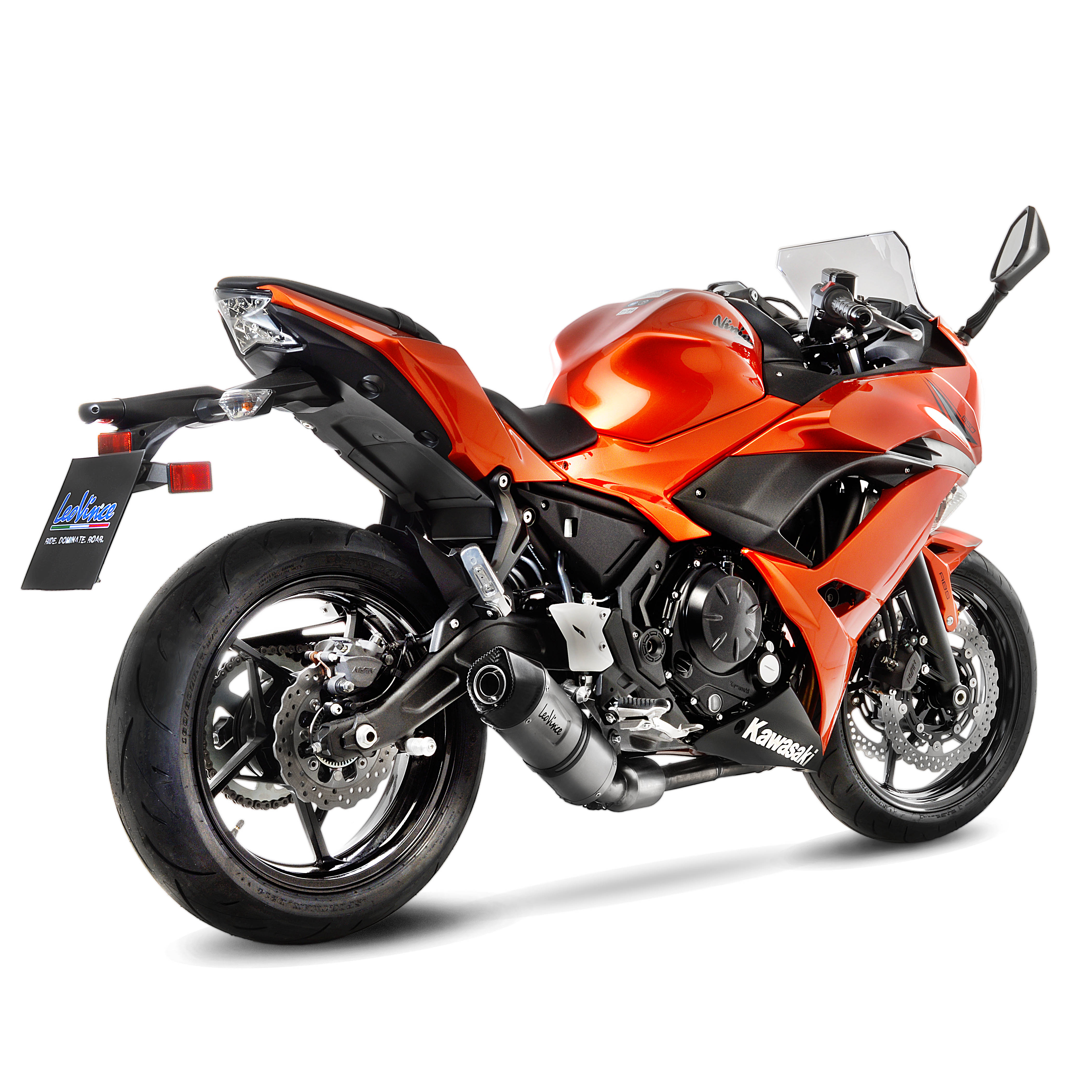 Impianto di scarico LeoVince SBK LV One Evo 2, inox, impianto completo per Z 650 / Ninja 650 (Bj.17-19)