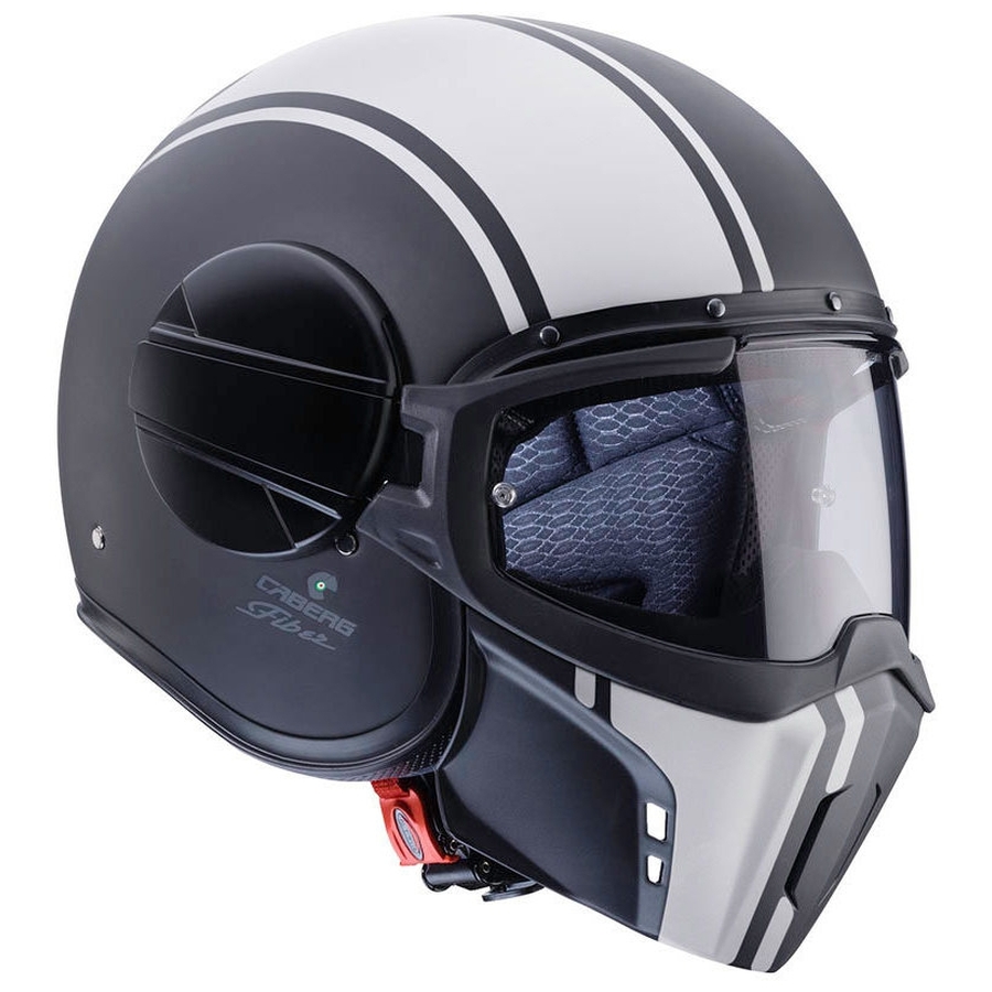Caberg Casco Ghost Legend, nero opaco/bianco