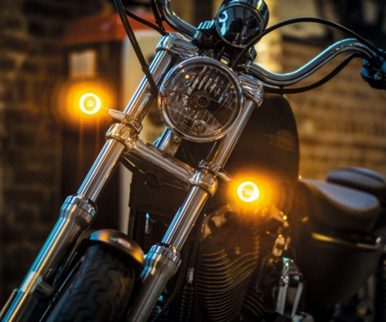 Indicatore Kellermann con luce di posizione, Bullet 1000 PL, acciaio, LED, VL/VR, 12 V, cromo lucido