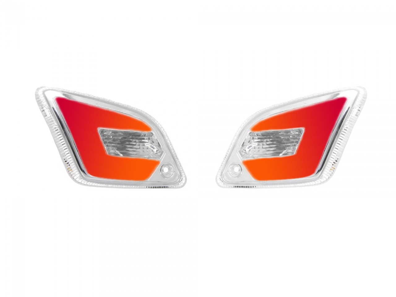 Set di indicatori di direzione posteriori a LED, trasparenti per Vespa GT, GTL, GTV, GTS 125-300 (2014-2018)