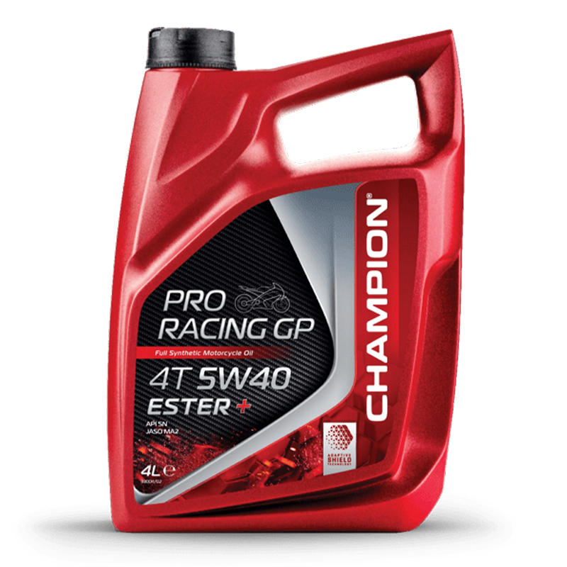 CHAMPION® Proracing GP 4T 5W-40 ESTER + Olio motore completamente sintetico - 4 litri