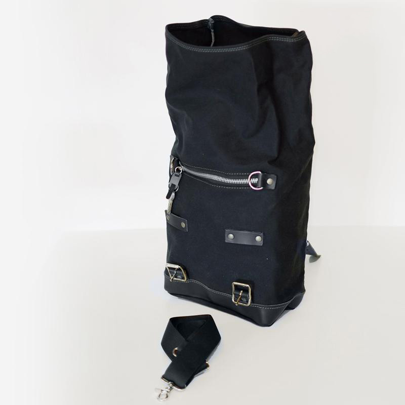 Borsa laterale in tela 10L-14L - Nero/Nero - Unit Garage