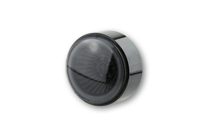 HIGHSIDER fanale posteriore intelligente a LED nero stile Yamaha, omologato E (1 pezzo)