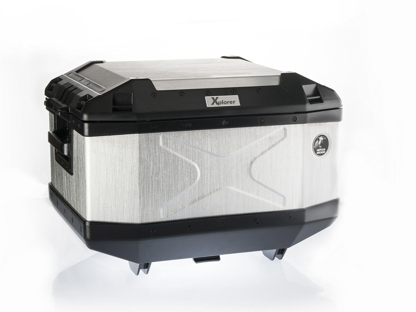 Topcase in alluminio Xplorer 45 argento Hepco & Becker