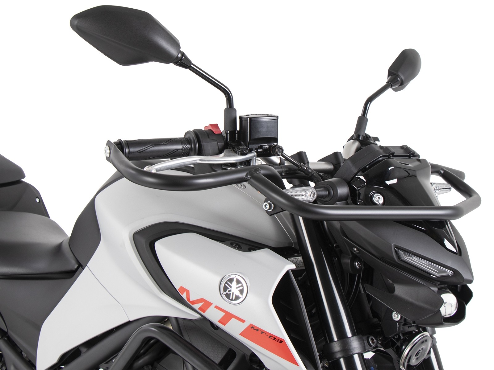 Barra di protezione anteriore nera per Yamaha MT-03 (Bj.20-) Hepco & Becker